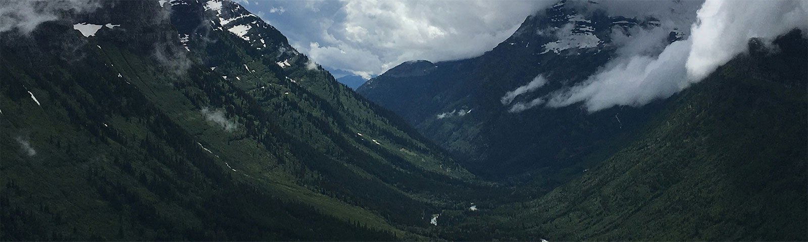 Alaskan mountain range and valley
